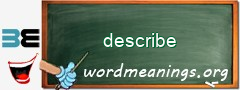 WordMeaning blackboard for describe